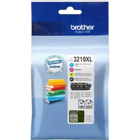 Brother LC3219XLVAL Multifarvet XL Blækpatron Pakke - Sort/Cyan/Magenta/Gul