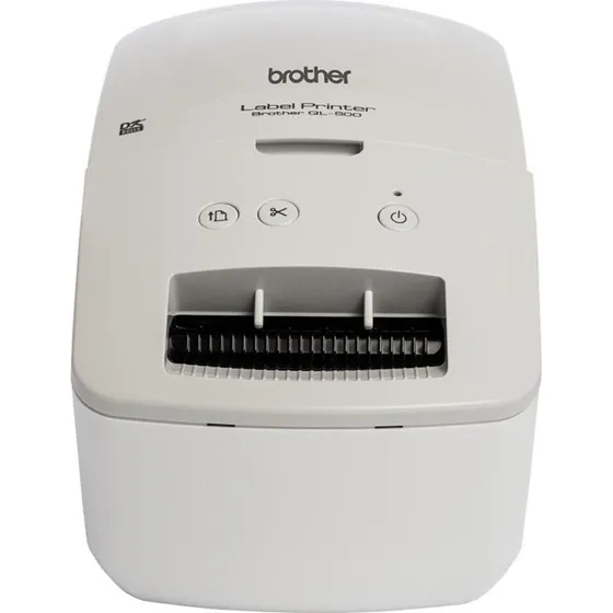 Brother QL-600G Direkte Termisk Etiketprinter, 300 x 600 dpi, USB, Grå/Hvid