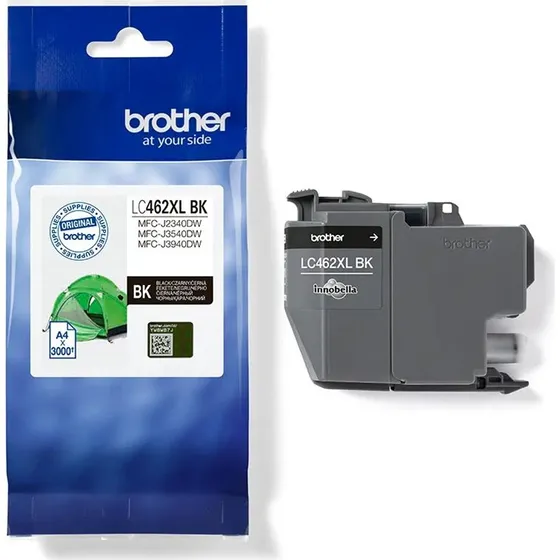 Brother LC 462XLBK Sort, Høj Kapacitet, 3000 sider