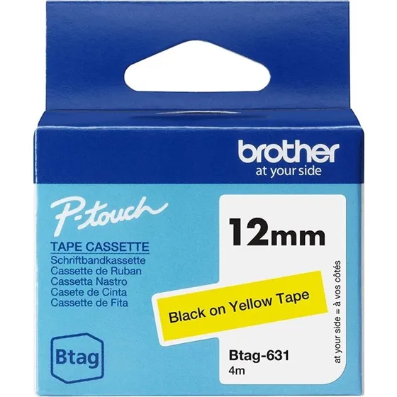 Brother BTAG-631 Mærkattape 1,2 cm x 4 m