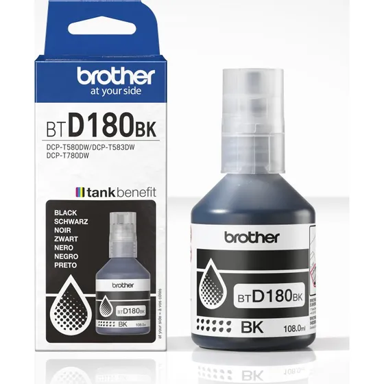 Brother BTD180BK Sort Blækrefill, 7500 sider