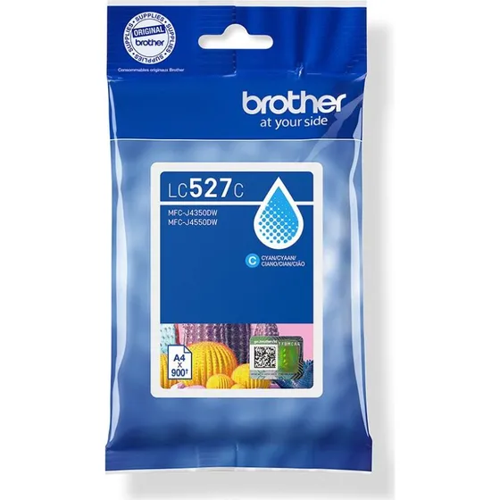 Brother LC527C Cyan Blækpatron – 900 sider