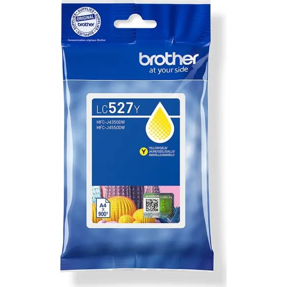Brother LC527Y Gul Blækpatron, 900 Sider, Original