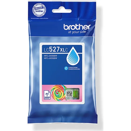 Brother LC527XLC Cyan Højtydende Blækpatron