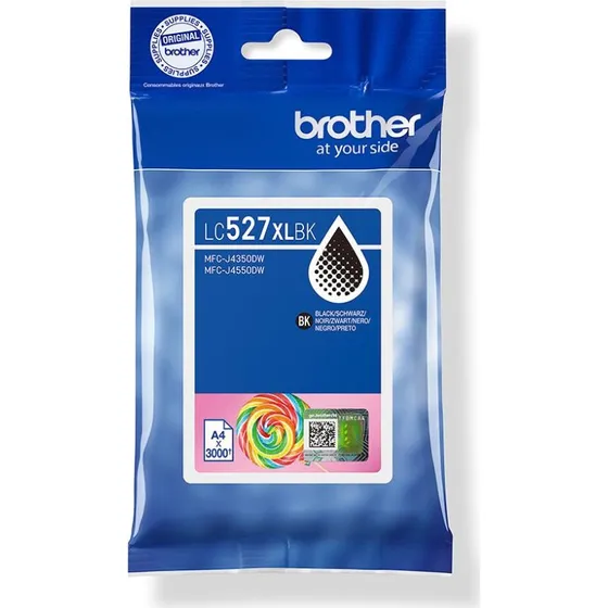 Brother LC527XLBK Sort XL Blækpatron, 3000 Sider