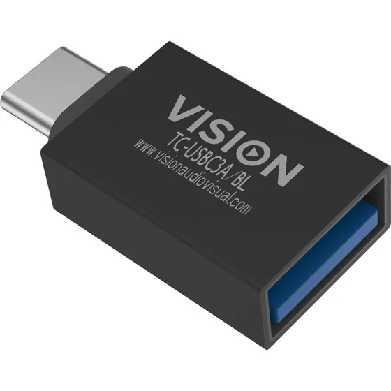 Vision Professional USB-C til USB-A adapter, sort, USB 3.0