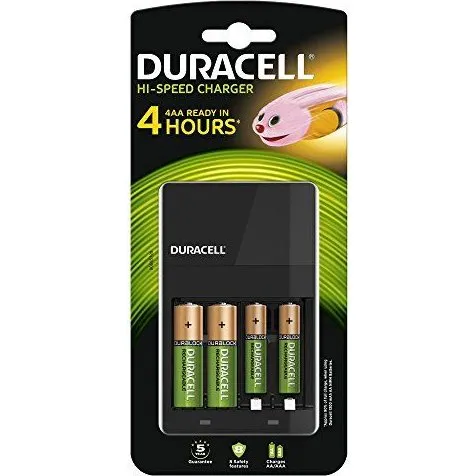 Duracell 5000394114500 Vekselstrømsbatterilader, sort