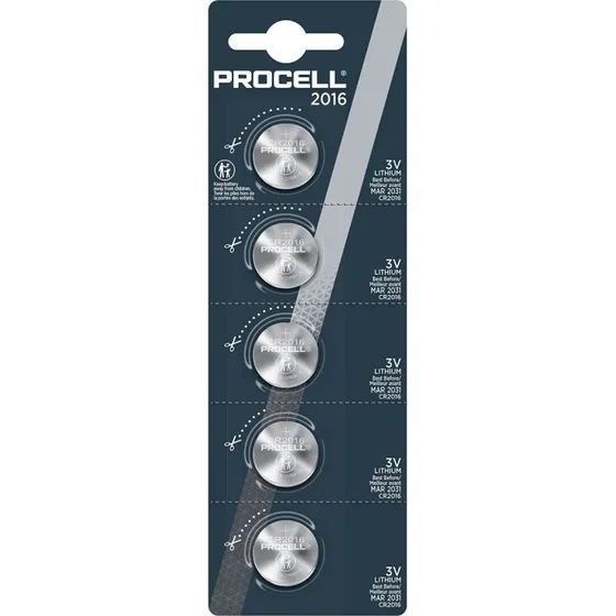 Procell CR2016 Lithium 3V 5 stk.