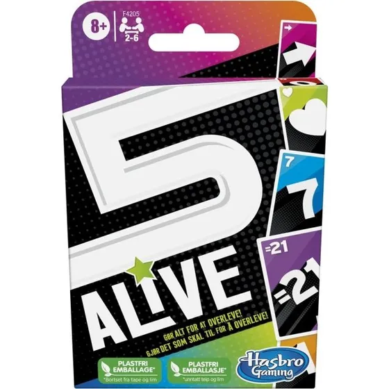 Hasbro 5 Alive Kortspil, 8+ år, 2-6 spillere, 30 min