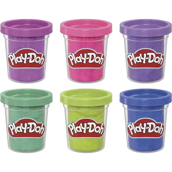 Play-Doh Glitter Samling 6-pakke, 56g hver