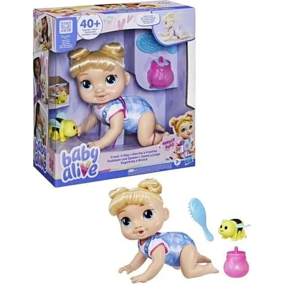 Baby Alive Harper Hugs 27 cm Elektronisk Docka, Blont Hår, 3 år+