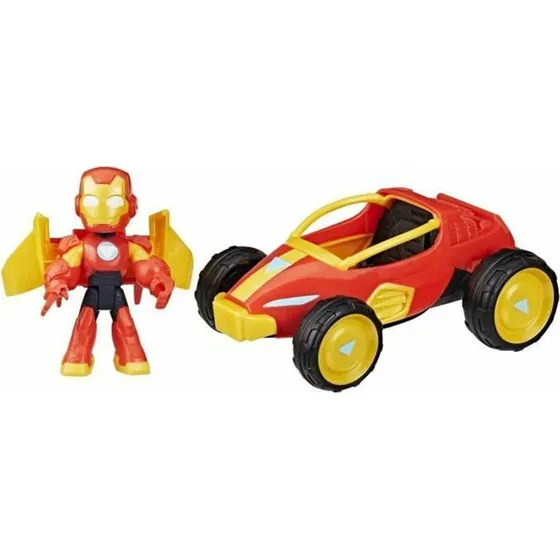 Hasbro Marvel Iron Man Actionfigur med Racerbil, Rød