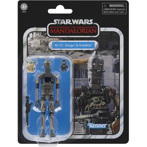 Star Wars The Vintage Collection IG-12, Grogu & Anzellan 3,75" (9,5 cm)