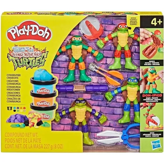 Play-Doh Ninja Turtles Cowabunga Creations Bøjelige Actionfigurer