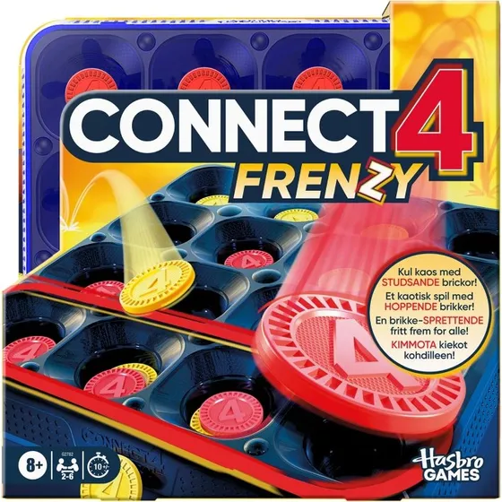 Hasbro Gaming Connect 4 Frenzy – Hurtigt, bærbart 4-på-stribe-spil