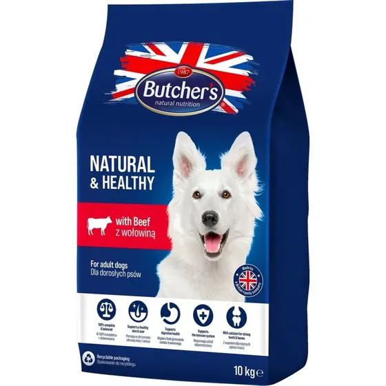 Butchers Natural & Healthy Oksekød Tørfoder, 10 kg