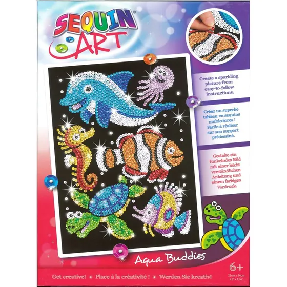 Sequin Art Aqua Buddies Sealife, 25x34 cm