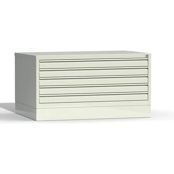 RSM Tegningsskab A1, 5 skuffer – inkl. sokkel