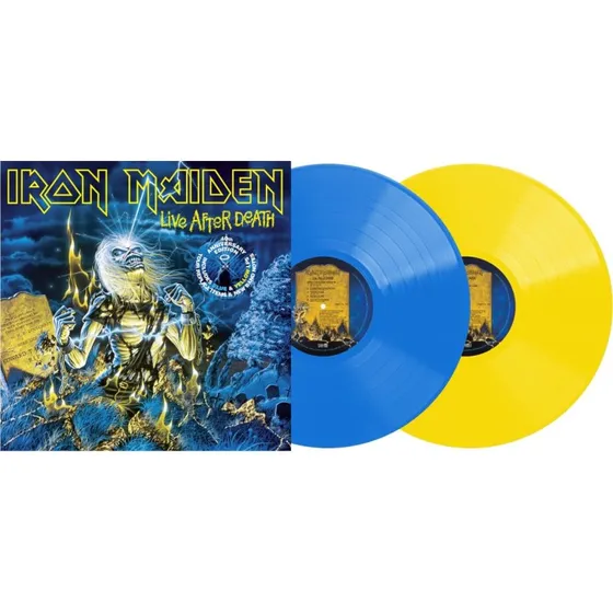Iron Maiden - Live After Death (40-års jubilæum, blå & gul 2LP)