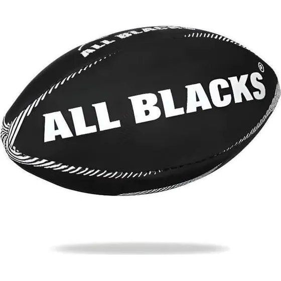GILBERT All Blacks Mini Supporter Rugbybold - Sort/Hvid, Mand