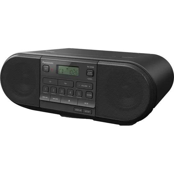 Panasonic D500 Bærbar Radio med CD og FM, 20W
