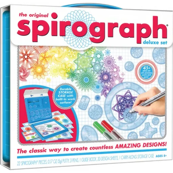 Spirograph Deluxe Sæt – 45 dele, kreativt tegnesæt til børn og voksne