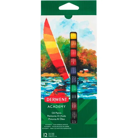 Derwent Academy Oliefarver 12x12 ml