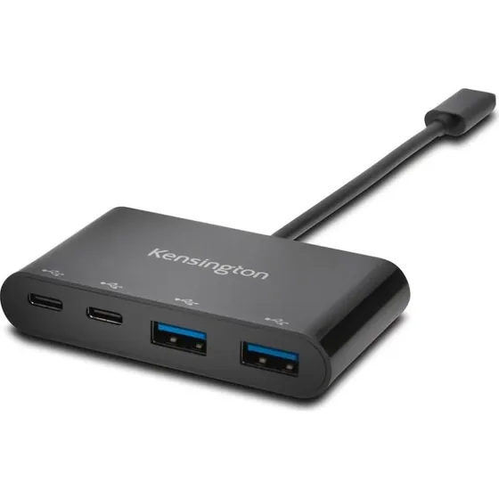 Kensington CH1000 USB-C 4-port Hub, sort