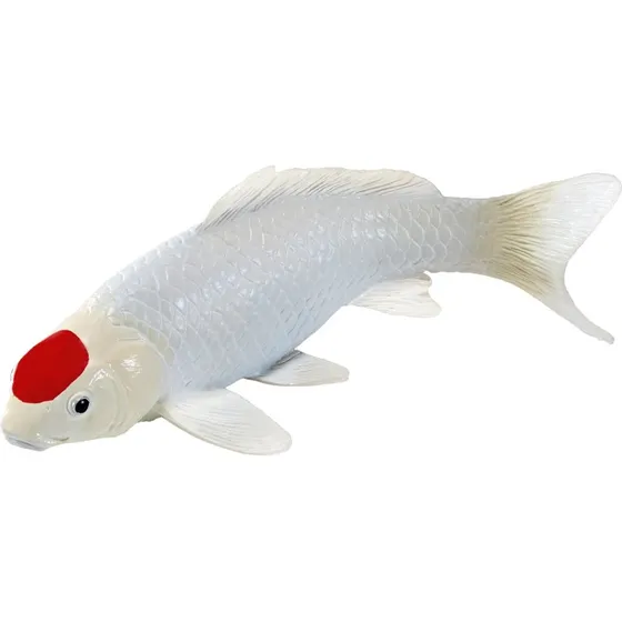 Mojo Sealife Tancho Koi Karpe Figur – Hvid med Rød Plet