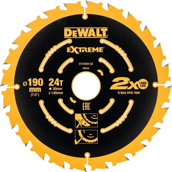 DeWalt DT10399-QZ Rundsavsklinge 190 mm, 24T, 1 stk