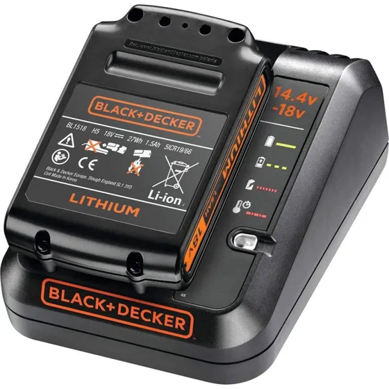 BLACK+DECKER BDC1A15 1A oplader + 1,5Ah batteri 18V