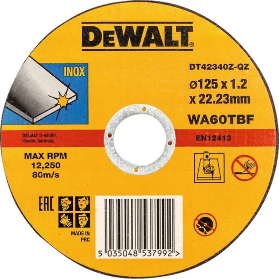 DeWALT DT42340Z-QZ 125 mm Kæreskive til Metal & Inox
