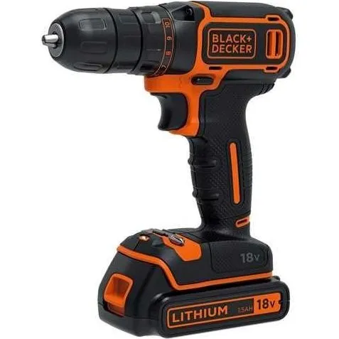 Black & Decker BDCDC18 18 V Skruemaskine, sort/orange