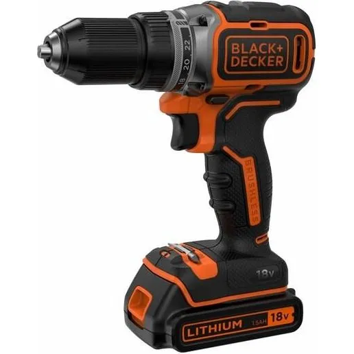 Black+Decker BL186KB-QW 18V Børsteløs Bore-/Skruemaskine med 2 Batterier