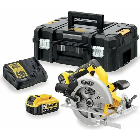 DeWALT DCS570P2-QW Rundsav 18 V, 18,4 cm, Sølv/Gul