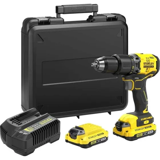 Stanley Fatmax V20 Boremaskine 2 x 2,0 Ah med lader og kuffert