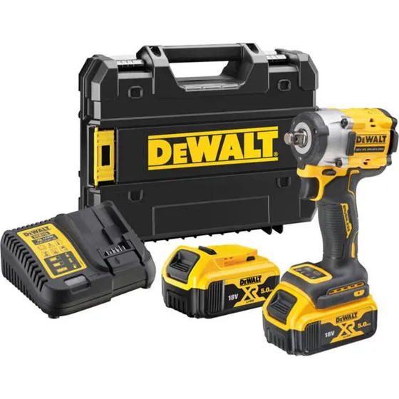 DeWalt Slagnøgle 18V XR DCF921P2T-QW 2x5,0Ah, lader, Tstak kuffert