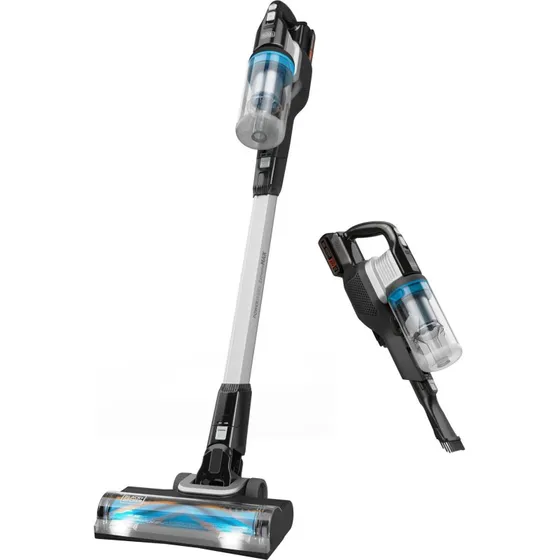 Black & Decker BHFEB520D1 20 V Poseløs Ståstøvsuger, Sort/Transparent/Hvid