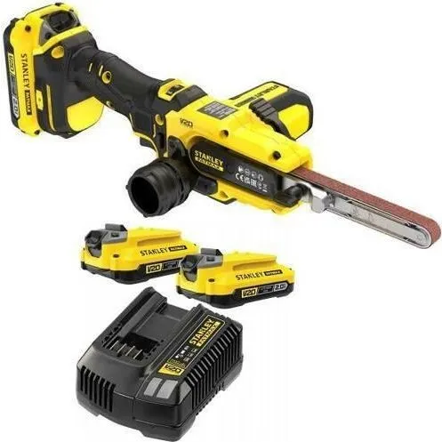 Stanley V20 Båndfil med 2×2,0 Ah Batterier, 13mm