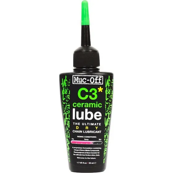 Muc-Off C3 Ceramic Dry Lube 50ml med UV-lygte