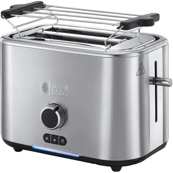 Russell Hobbs Velocity 2-Skivens Brødrister, 2400W, Børstet Stål