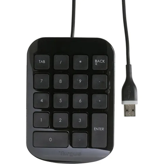Targus AKP10EU Numerisk Tastatur, Sort, USB-A, Ergonomisk