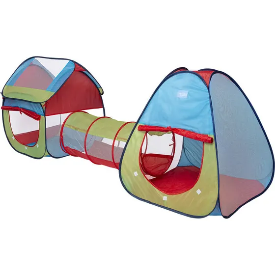 4. KIDS 3-i-1 legetelt – hus og tunnel med carrybag