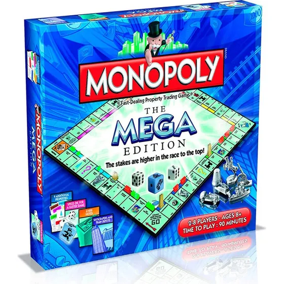 Winning Moves Monopoly Mega Edition, 8+ år