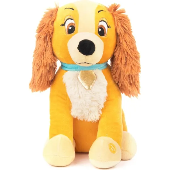 Disney Lady og Vagabonden Siddende Plysbamse med Lyd, 20 cm