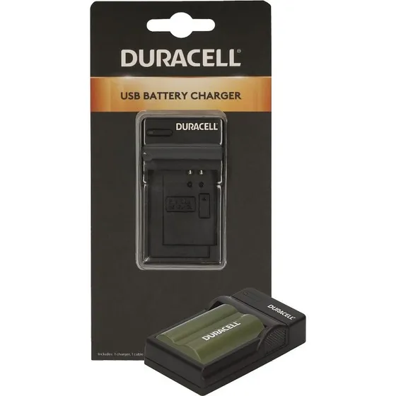 Duracell DRC5902 USB-batterioplader, sort