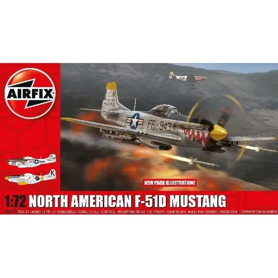 Airfix F-51D Mustang 1:72 Fly-byggesæt
