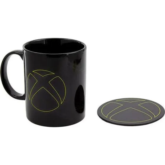 Paladone Xbox Krus 300ml Sort med Bordskåner