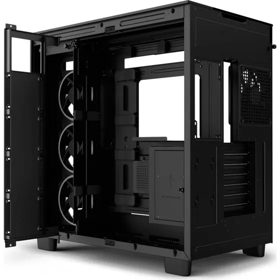 NZXT H9 Elite Miditower, Sort, All Black