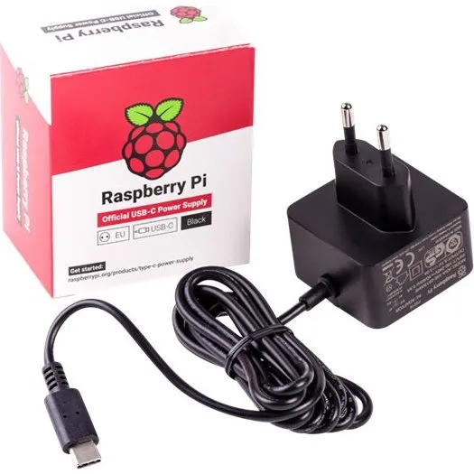 Raspberry Pi USB-C 15,3 W oplader (sort, EU)